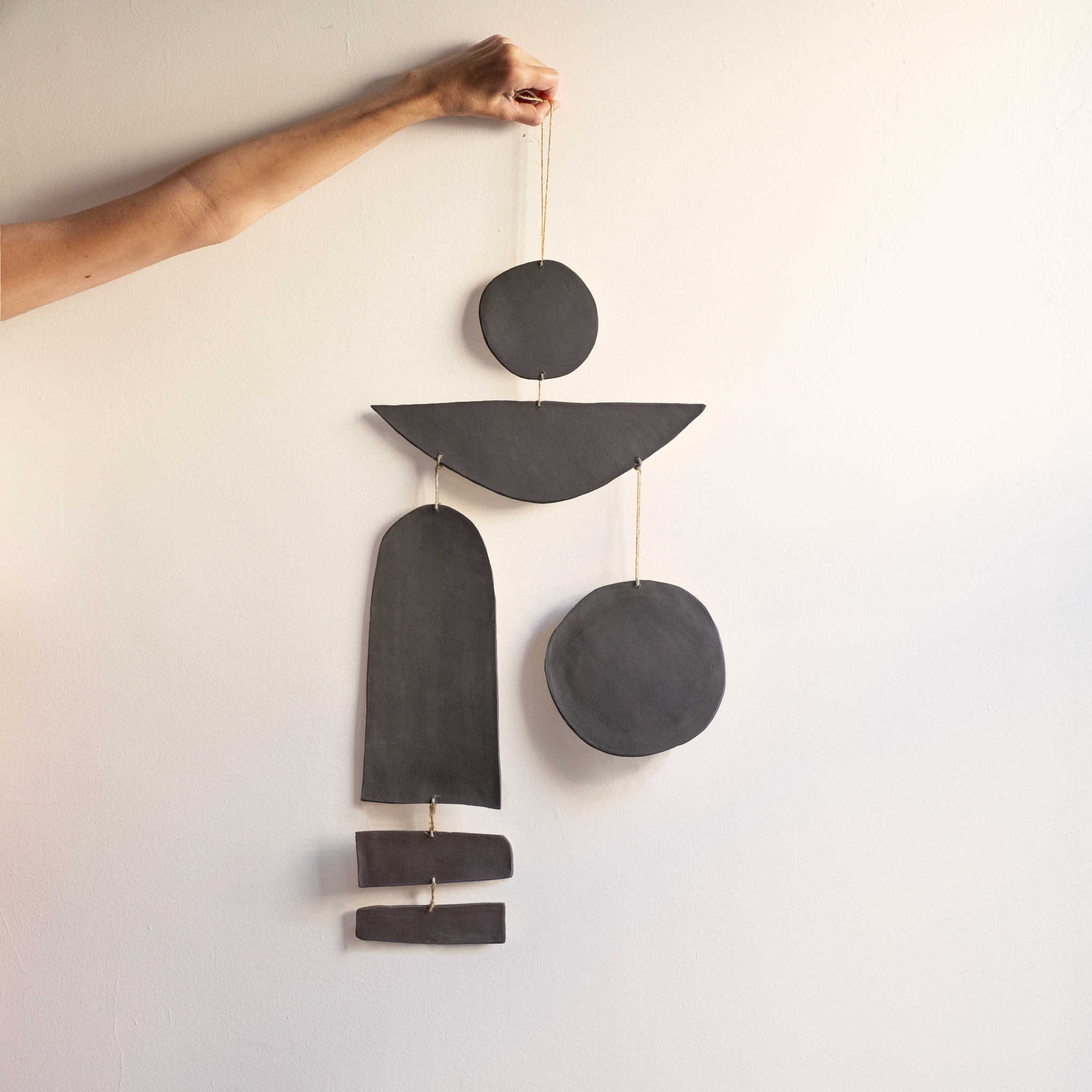 Rhythm Ceramic Wall Hanging | Warm Black • 15