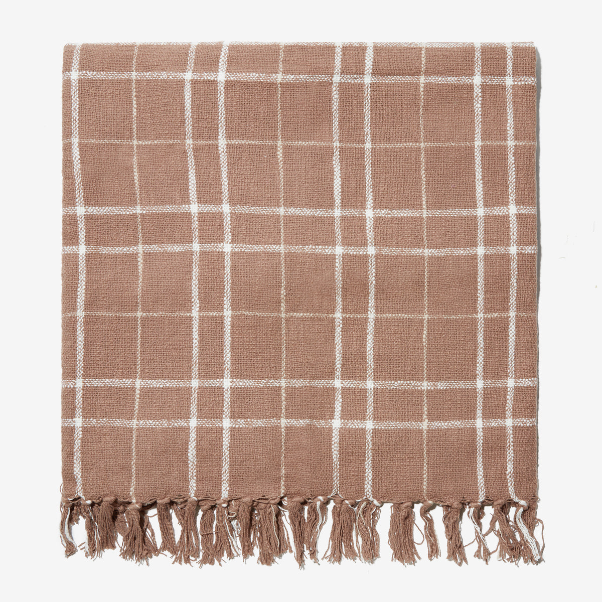 Woven Throw Blanket Taupe Little Korboose