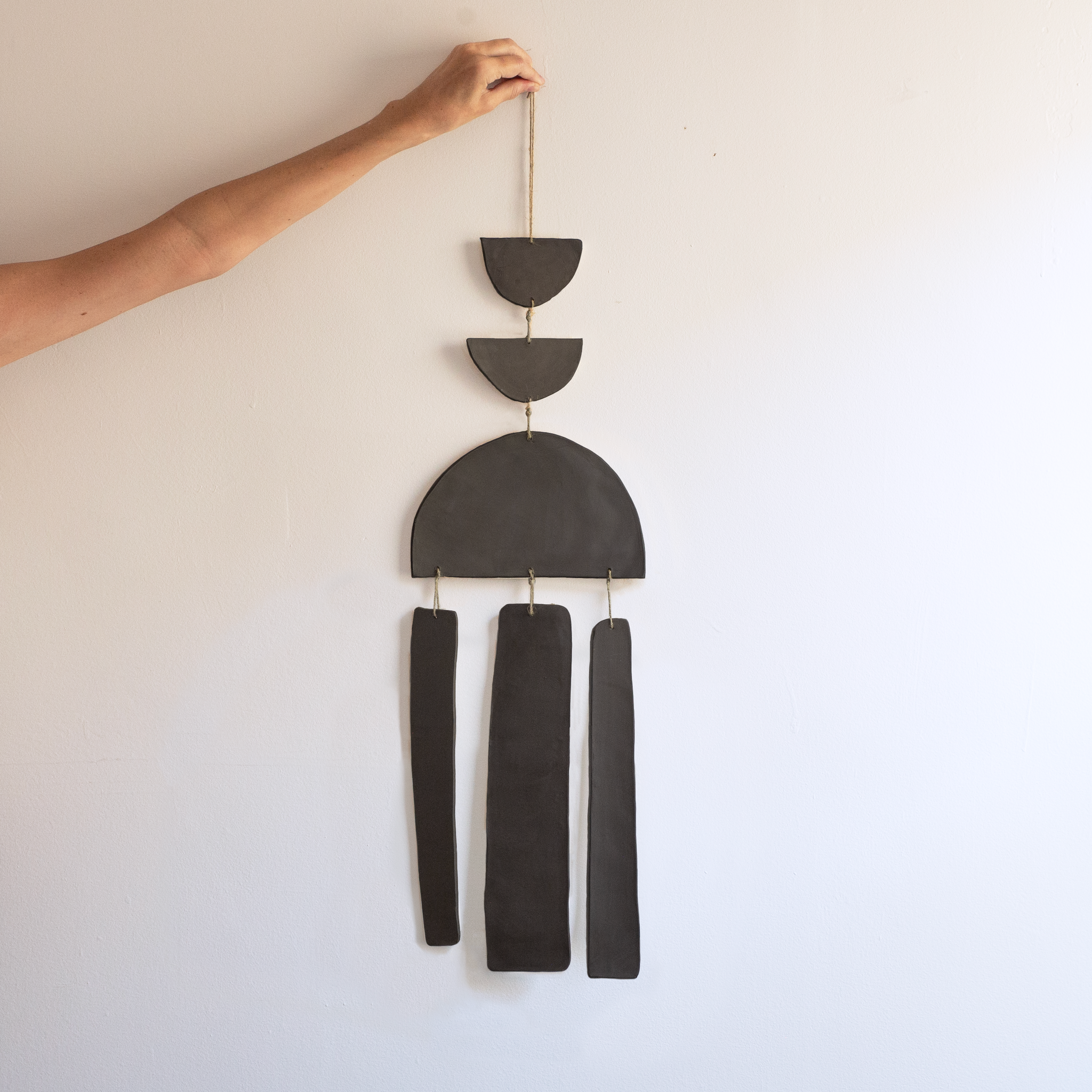 Spirit Ceramic Wall Hanging | Warm Black • 10