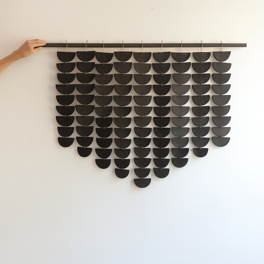 Harmony Ceramic Wall Hanging | Warm Black • 40
