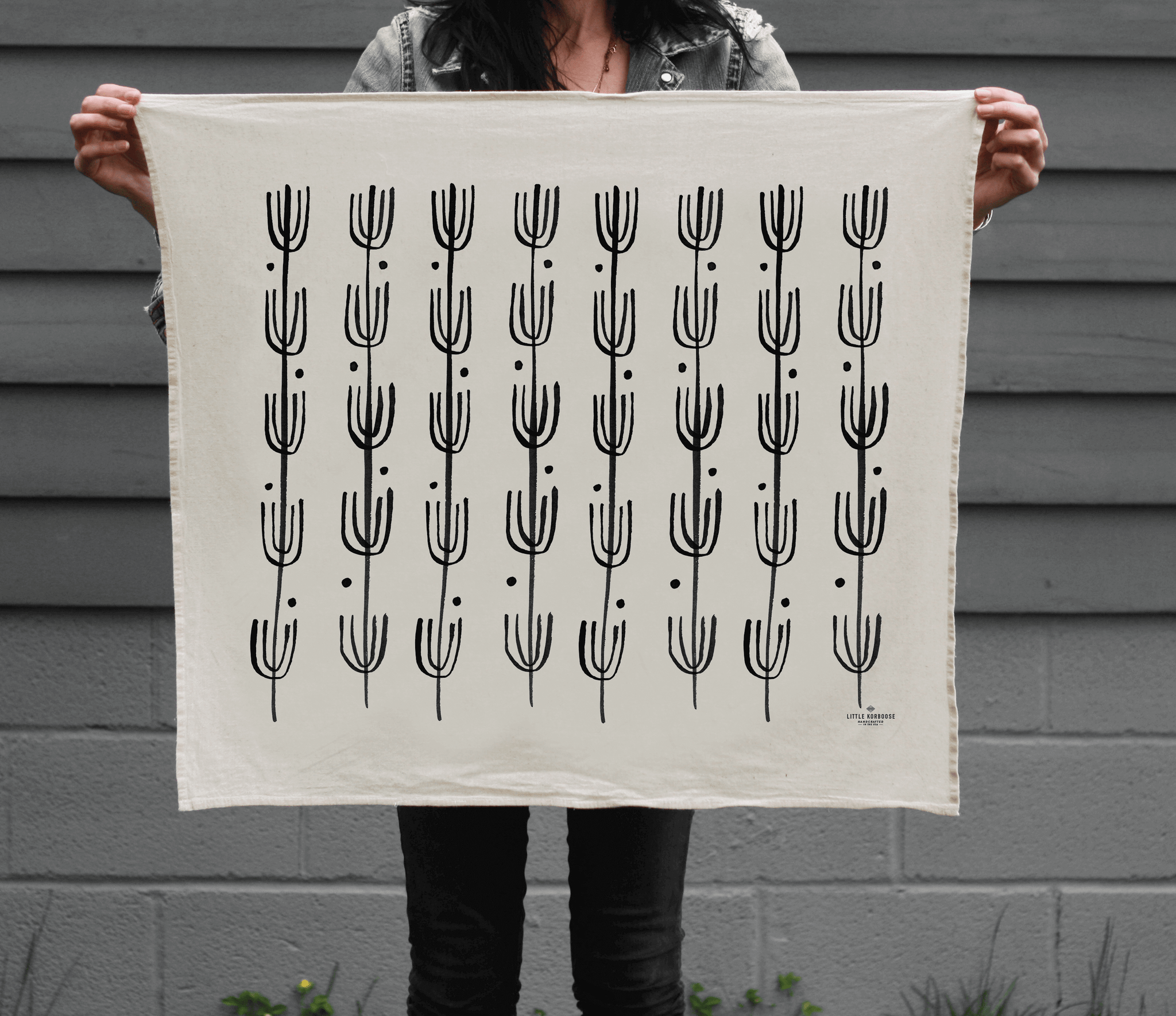 Little Korboose Saguaro Flour Sack Tea Towel