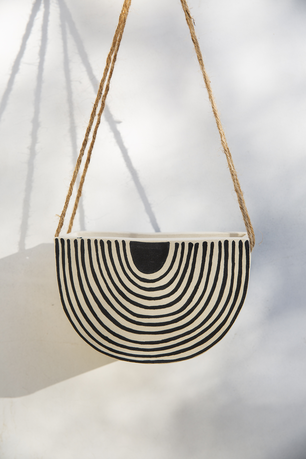 circle hanging planter Rainbow Roads - Half Circle Hanging Planter