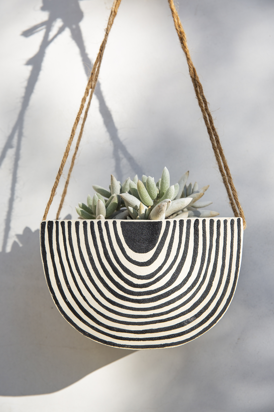 moon hanging planter Rainbow Roads - Half Circle Hanging Planter