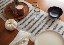 Load image into Gallery viewer, Natural Linen Table Runner | Fringed Feather
