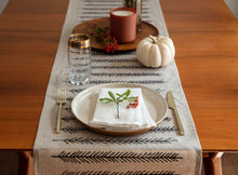 Load image into Gallery viewer, Natural Linen Table Runner | Fringed Feather
