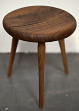 Load image into Gallery viewer, Hahn 3-Legged Walnut Stool
