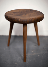 Load image into Gallery viewer, Hahn 3-Legged Walnut Stool
