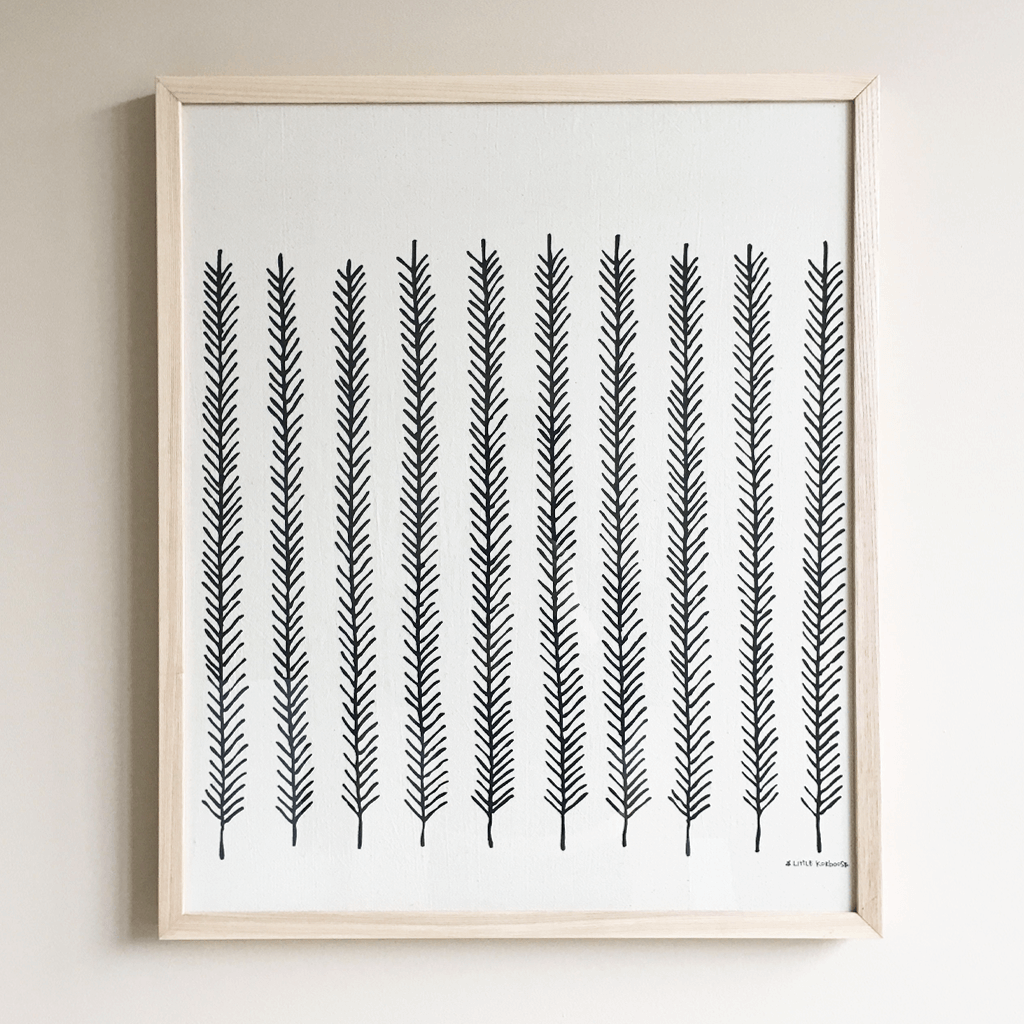 Feather | Framed Textile 18x24