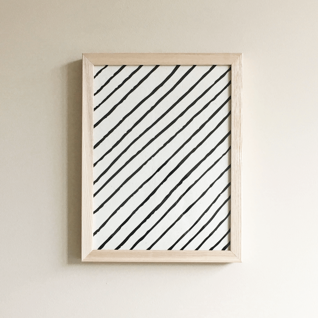 Diagonal Stripe | Framed Textile