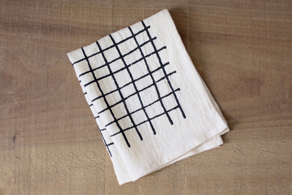 Plaid Organic Cotton Cocktail Napkins (set of 2) 