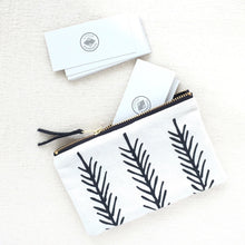 Load image into Gallery viewer, Feather Organic Cotton Zipper Pouch 
