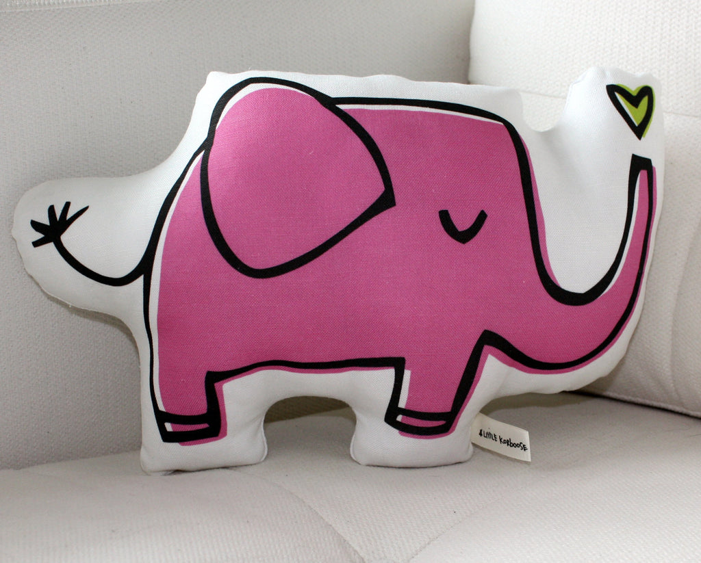 Pink Elephant Pillow