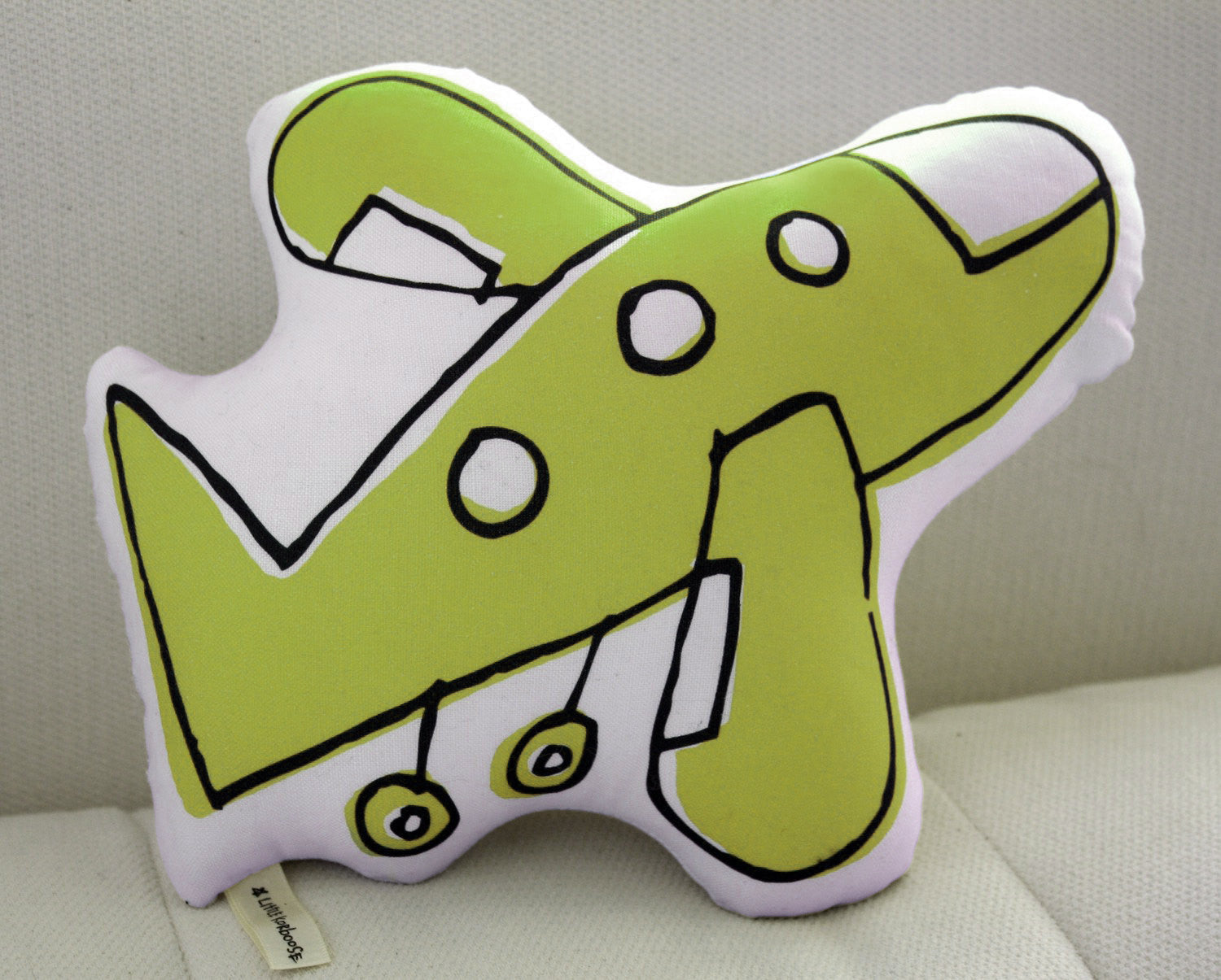 Airplane Pillow - Lime Green